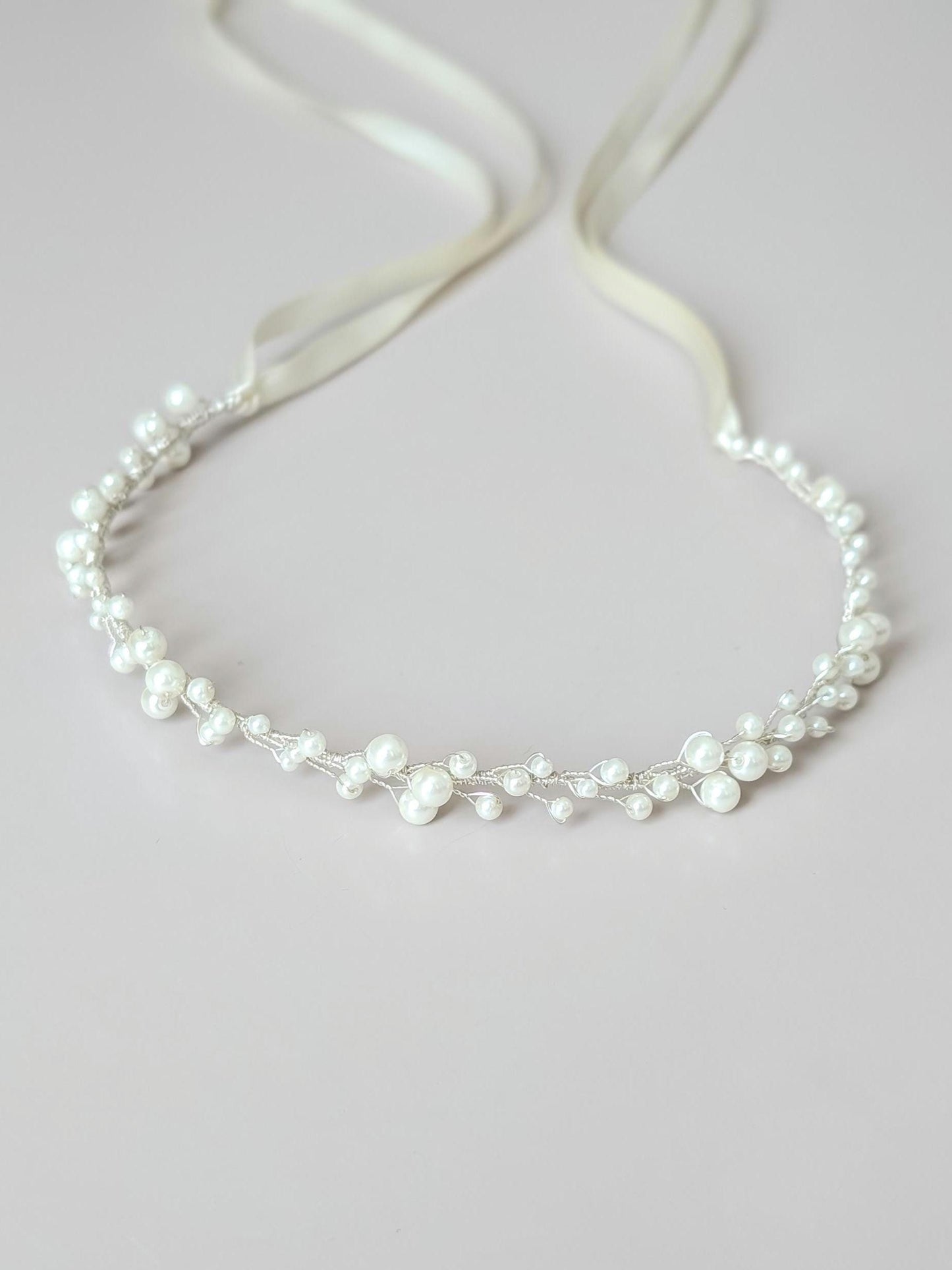 Eloise - Pearl Cluster Wedding Dress Sash (18"-30")