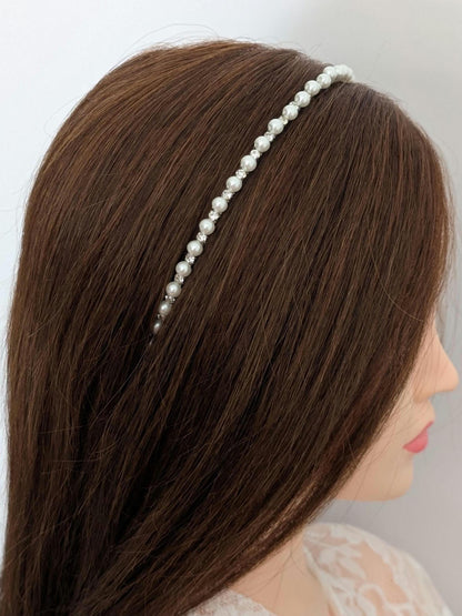Avery - Pearl & Crystal Bridal Headband