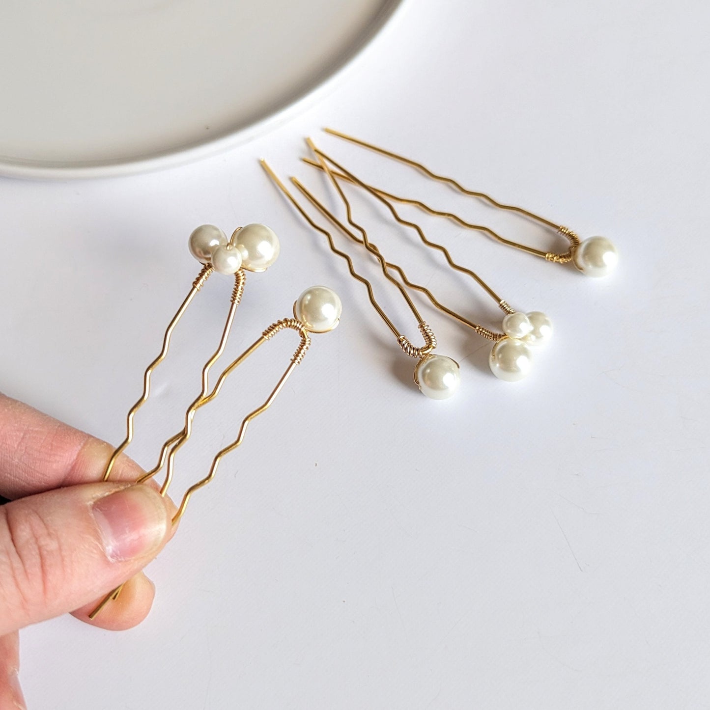 Sofia – Mixed Pearl Hair Pin Set (Set of 5)