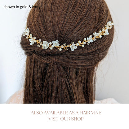 Rosalie – Floral Pearl & Crystal Bridal Headband