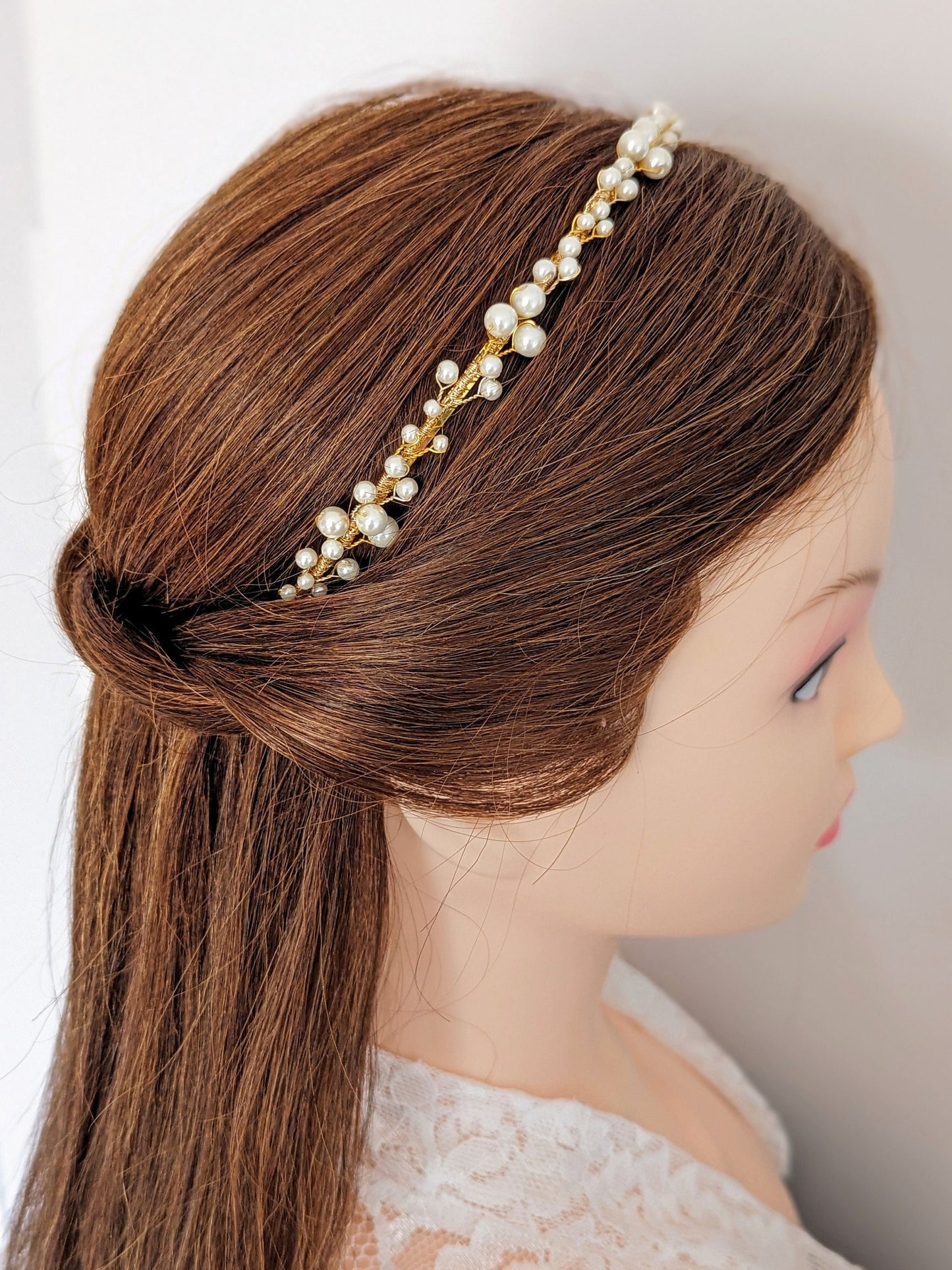 Eloise - Pearl Cluster Bridal Headband