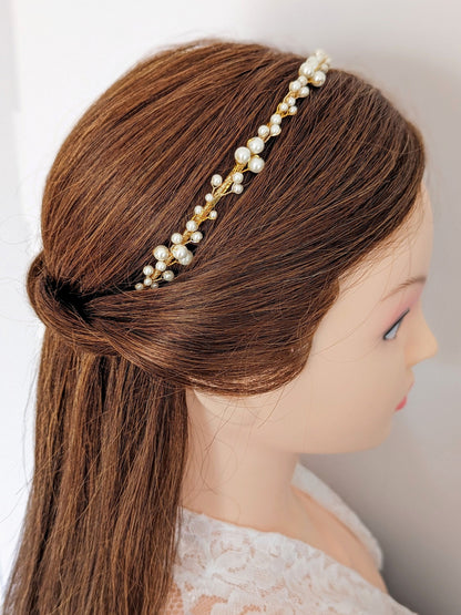 Eloise - Pearl Cluster Bridal Headband