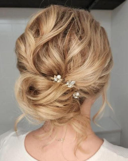Chloe x Ava - Dainty Crystal Bridal Hair Pins (Set of 5)