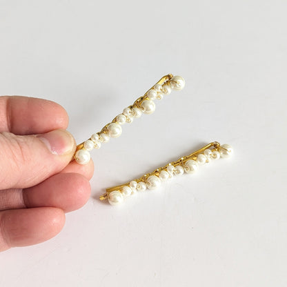 Kate & Elle Set - Pearl Bobby Pins and Earrings