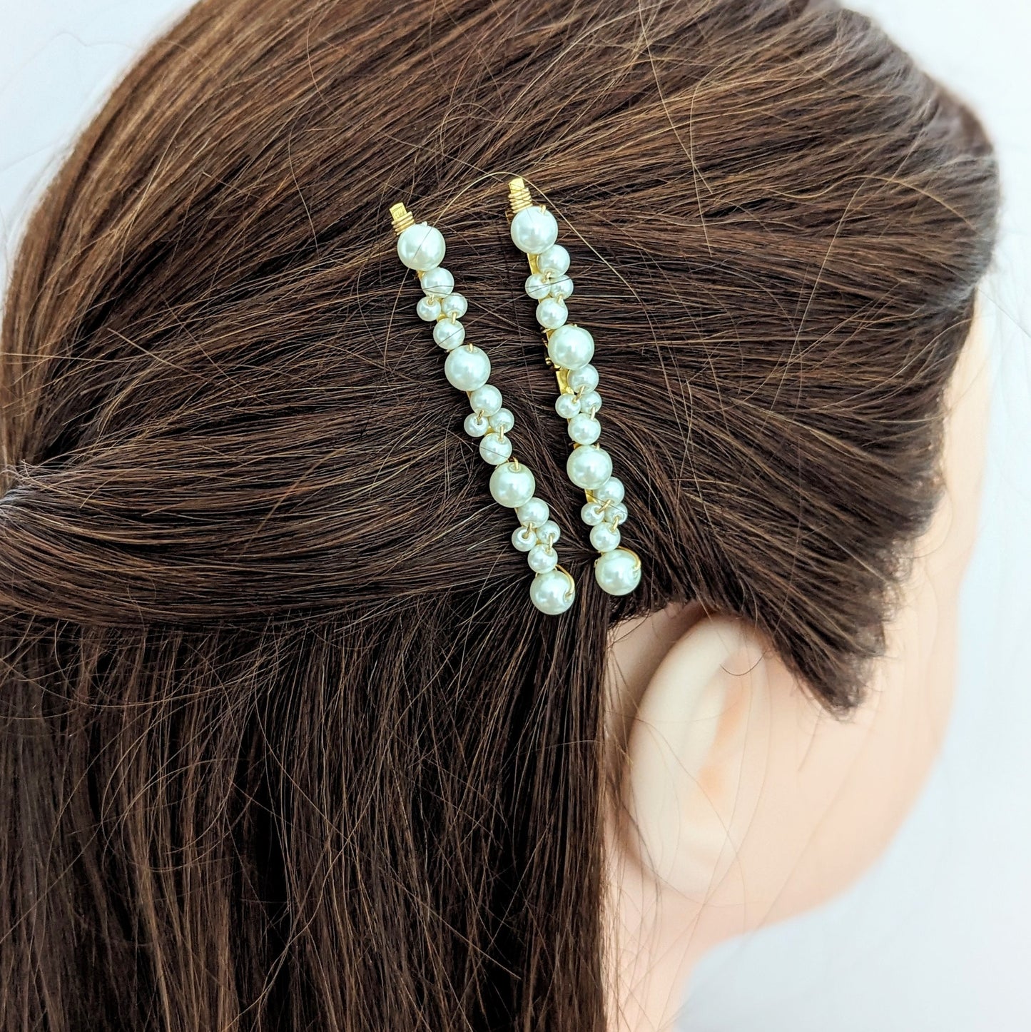 Kate – Pearl Wrapped Bobby Pins (Set of 2)