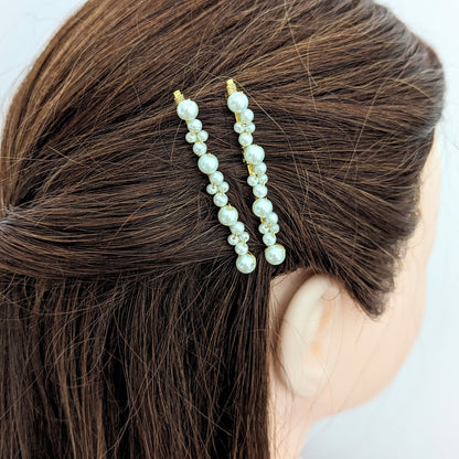 Kate – Pearl Wrapped Bobby Pins (Set of 2)
