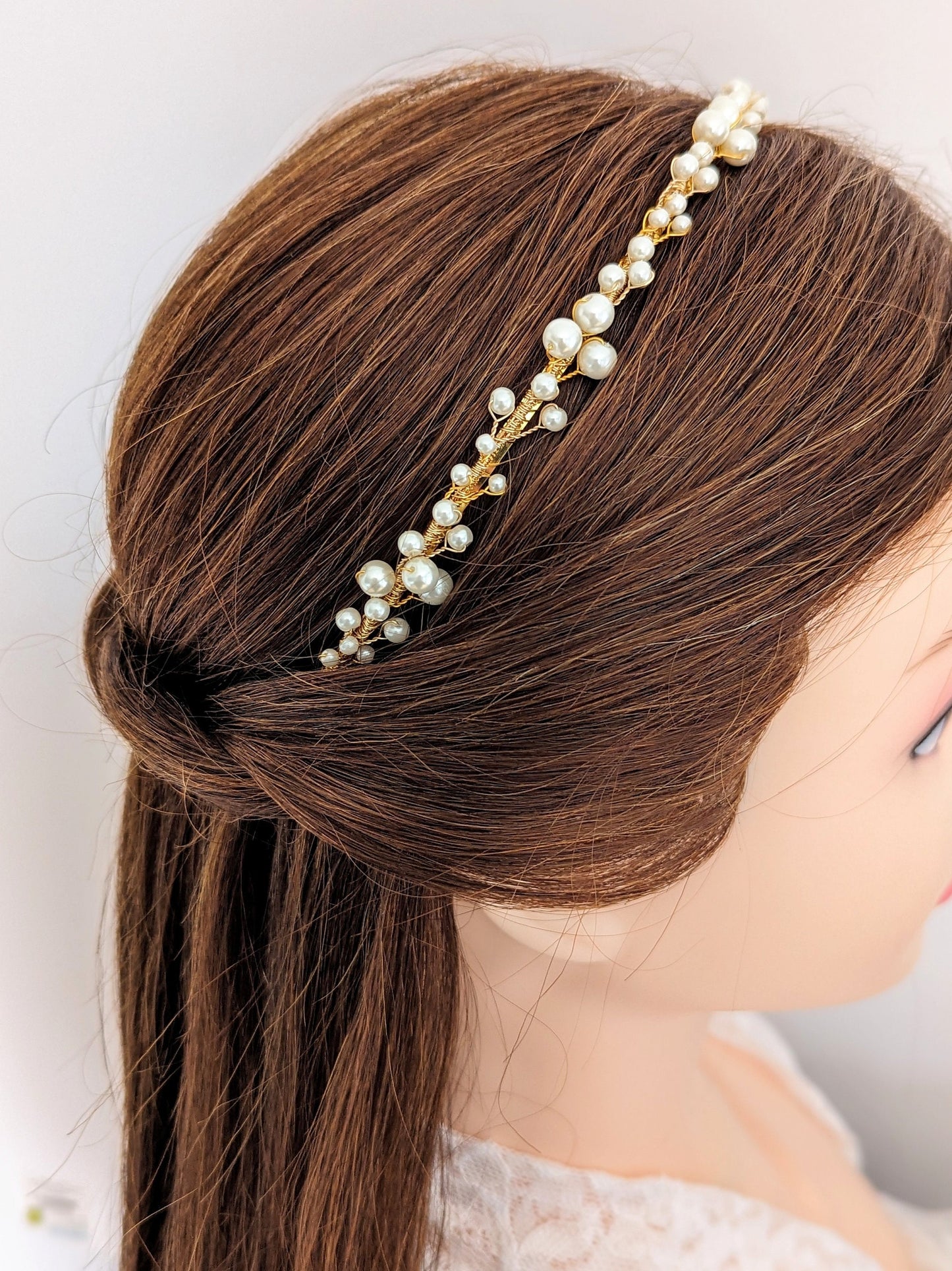Eloise - Pearl Cluster Bridal Headband