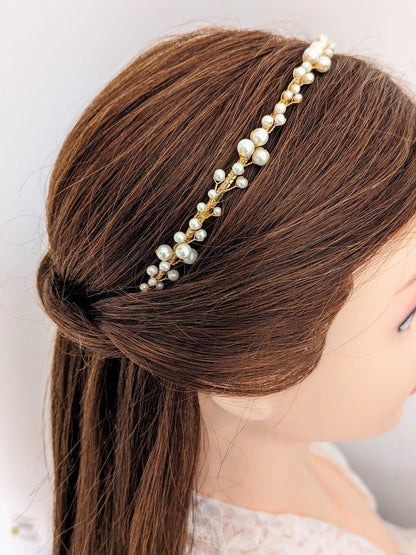 Eloise - Pearl Cluster Bridal Headband