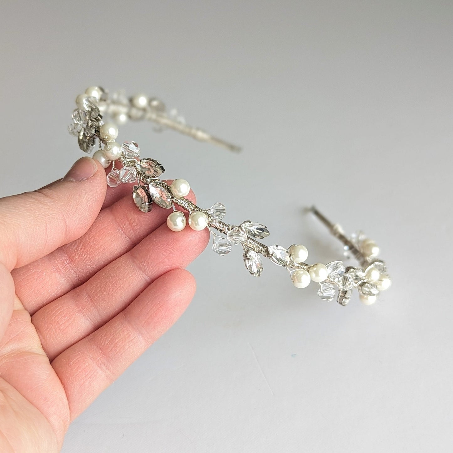 Charlotte – Statement Pearl & Crystal Bridal Headband