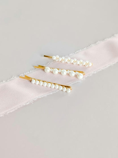 Madeline - Pearl Bobby Pins (Set of 3)