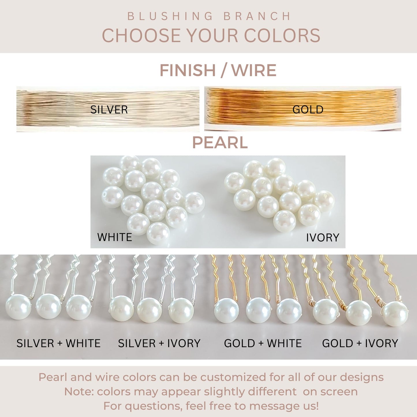 Pearl Hair Pins – Dainty Wedding Hair Accessories ( Set of 3, 6, 9, 12, or 18)