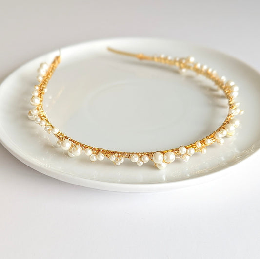Eloise - Pearl Cluster Bridal Headband