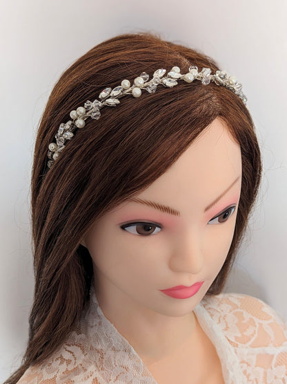 Charlotte – Statement Pearl & Crystal Bridal Headband