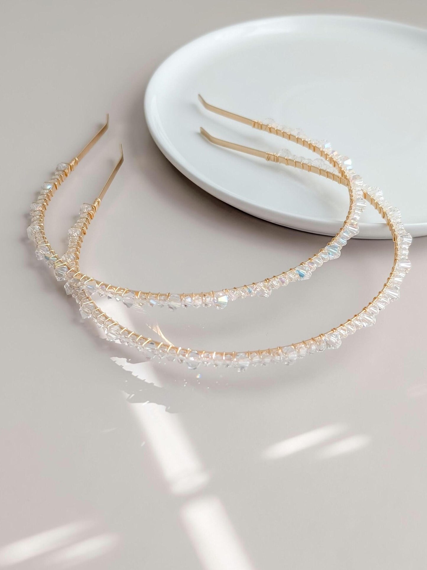 Luna - Dainty Crystal Bridal Headband