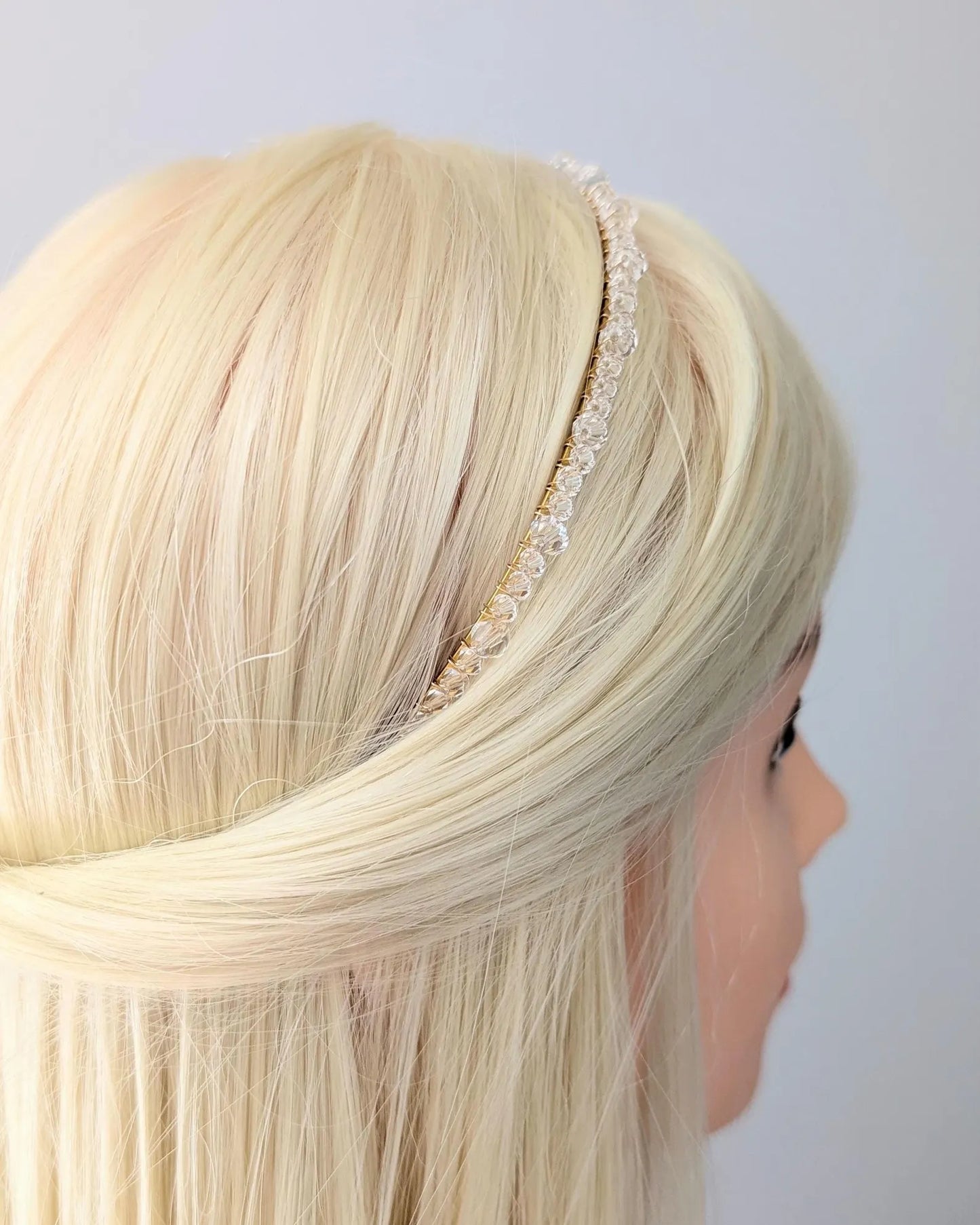 Luna - Dainty Crystal Bridal Headband