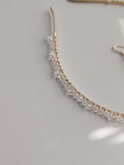Luna & Tessa - Crystal Bridal Headband & Earring Set